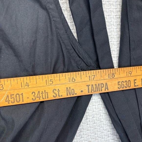 Sundays Mini Black Boho Sleeveless Poplin Dress Women Small Embroidered Belted - Picture 10 of 11